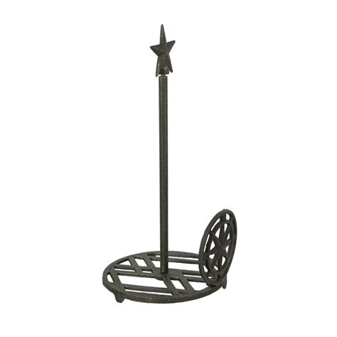 Cast Iron Compass Rose Countertop Paper Towel Holder Nautical Kitchen — Zeckos