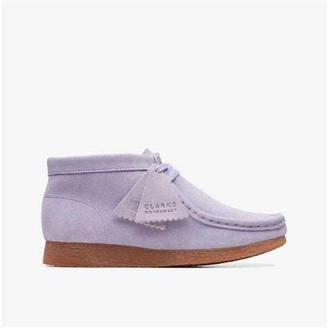 Girls Wallabee Boot Older Lilac Suede Boots Clarks Uk