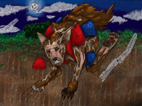 Werewolf - mid transformation by Shiny-Marble on DeviantArt