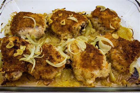 Oven Baked Chicken Thighs W Onion Gravy Cook What You Love