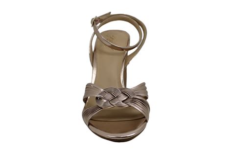 Badgley Mischka Womens Krystal Open Toe Formal Ankle Strap Rose Gold Size 55 For Sale Online Ebay