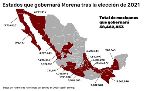 Morena Gobernara 17 Estados Y A 58 Millones 462 Mil Mexicanos