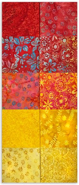 Anthology Batik Pre Cut 10 Piece Fat Quarter Bundle Be Colourful Jordan Fabrics