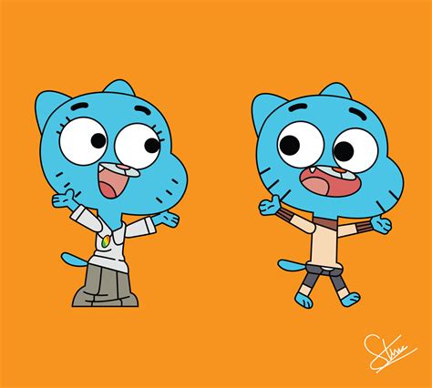 Nicole Playing Tag With Gumball By Drewskydraws On Deviantart