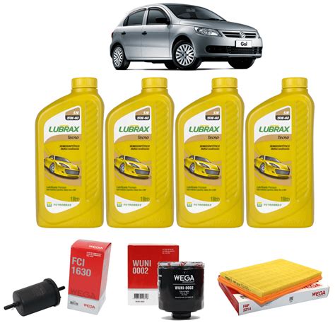 Kit De Filtros Óleo Lubrax 15w40 Vw Gol Voyage G4 G5 1 0 em 6x s juros