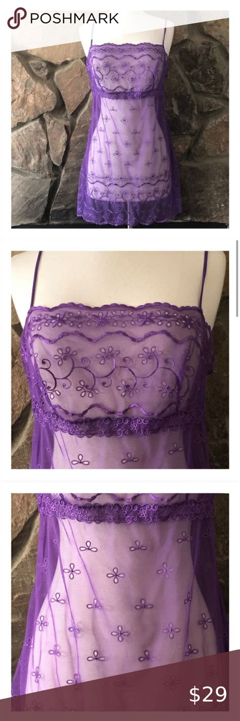 Victorias Secret Sheet Purple Chemise Babydoll L In 2020 Clothes