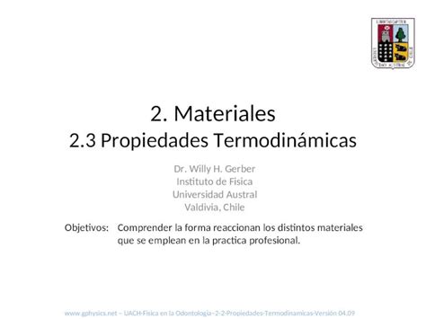 Ppt Materiales Propiedades Termodin Micas Comprender La Forma