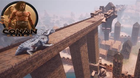 Conan Exiles Rebuilding The Giant Bridge Speed Build Youtube