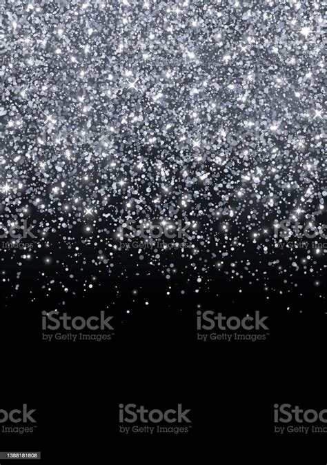 Silver And Black Glitter Background