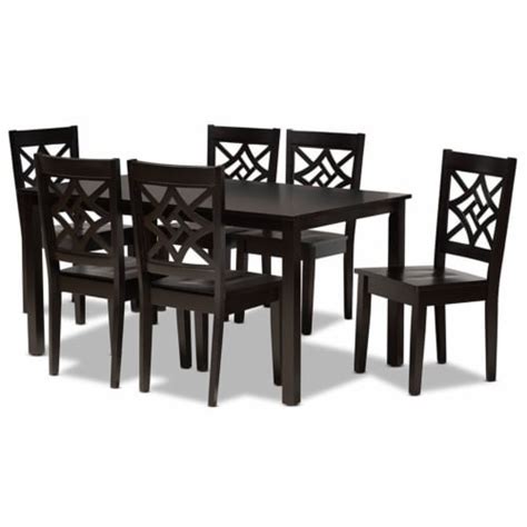 Bowery Hill Dark Brown Finished Wood Piece Dining Set Ralphs