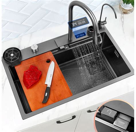 This Waterfall Kitchen Sink Might Be The Ultimate Modern Kitchen Accessory