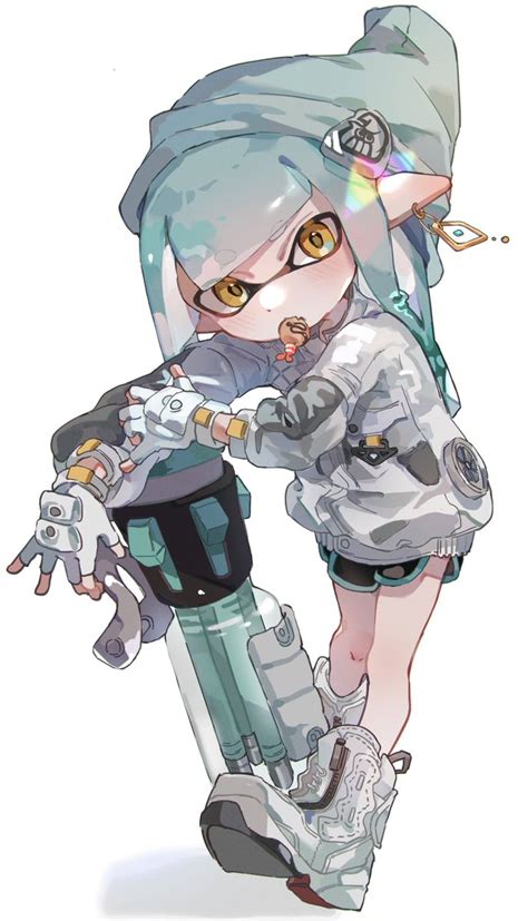 インクリング イカガールスプラトゥーン 「splatoon3 」やきそば🦑のイラスト