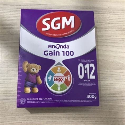 Jual Sgm Ananda Gain Susu Formula Anandagain Bulan G