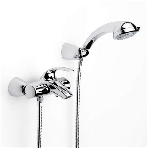 Roca M2 N Chrome Wall Mounted Bath Shower Mixer And Kit Online Now