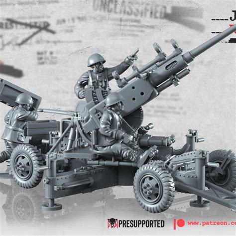 D Printable Ww Ii Polish Aa Gun By Battlecat Miniatures