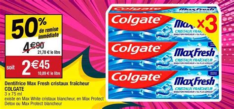 Promo Dentifrice Max Fresh Cristaux Fra Cheur Colgate Chez Migros