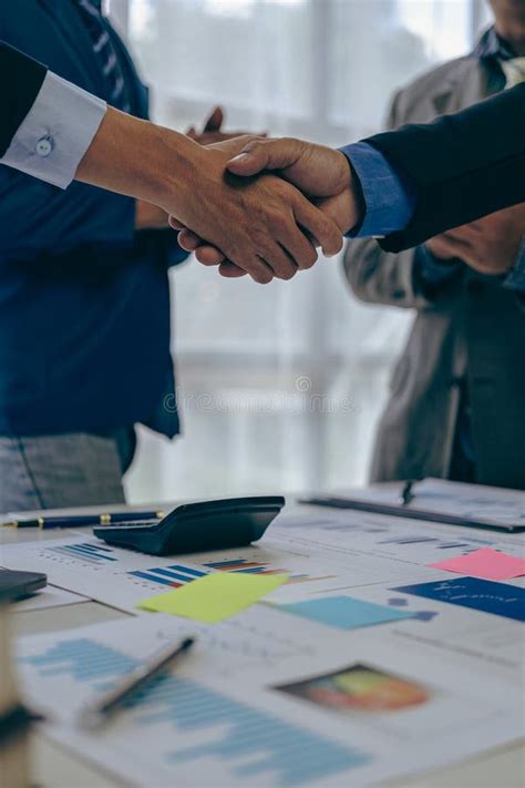 Handshaking, Meeting and Business People in Partnership Cooperation and ... 