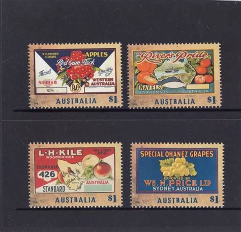 AUSTRALIA 2016 NOSTALGIC Fruit Labels - Design Set Of 4 Mnh $6.65 - PicClick AU