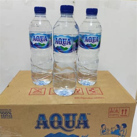 Jual Aqua Air Mineral Botol 600 Ml Shopee Indonesia