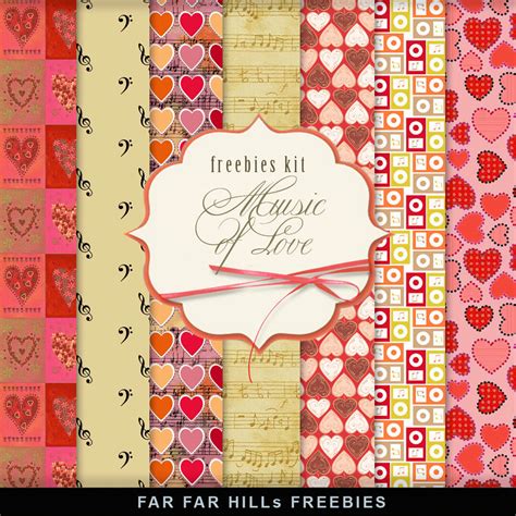 New Freebies Kit Of Background Music Of Love Far Far Hill Free