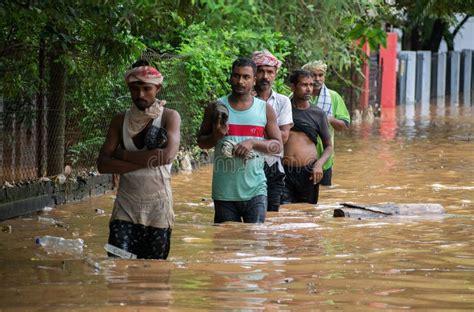 Guwahati Assam India Severe Water Logging After Heavy Rainfall