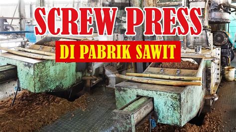 Screw Press Di Pabrik Sawit Beroperasi Youtube