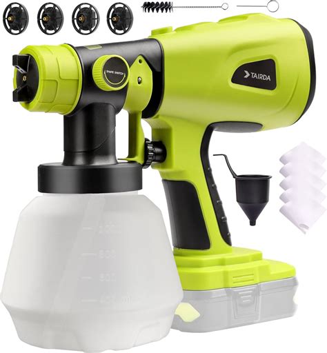 Tairda Cordless Paint Sprayer For Ryobi 18v Battery Handheld Hvlp