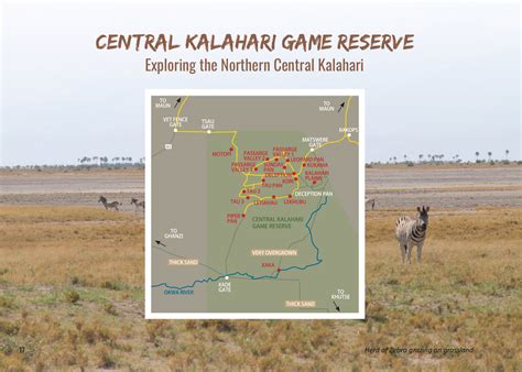 Central Kalahari Game Reserve Campsites Map