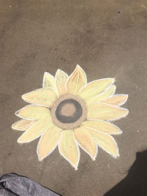 Sunflower Chalk Art Art Chalk