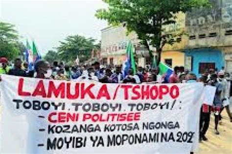 Tshopo Les Militants De Lamuka Et Des Mouvements Citoyens Ont March