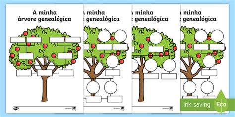 Árvore genealógica ficha de atividades My Family Tree Worksheets