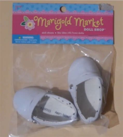 Marigold Market Doll Shop White Shoes Fits Doll Ebay