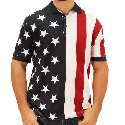 The Flag Shirt - Patriotic Mens Polo Jersey Shirt - Walmart.com ...