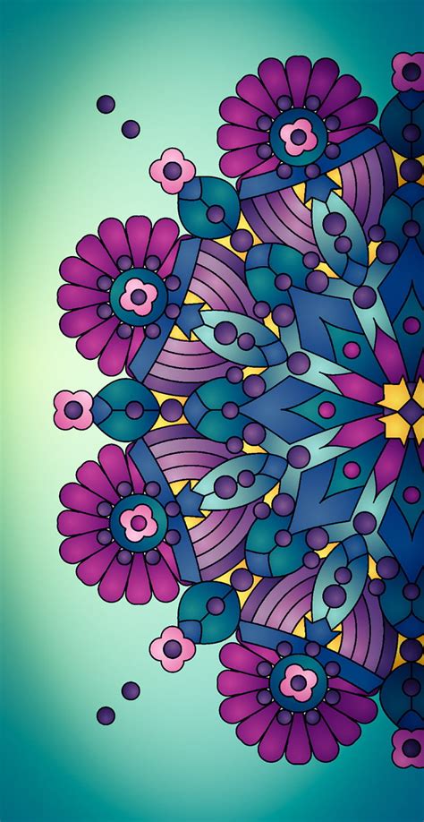 Purple Flowers Flowers Mandala Purple HD Phone Wallpaper Peakpx