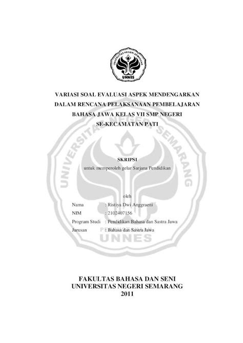 PDF FAKULTAS BAHASA DAN SENI UNIVERSITAS NEGERI Lib Unnes Ac Id 7781