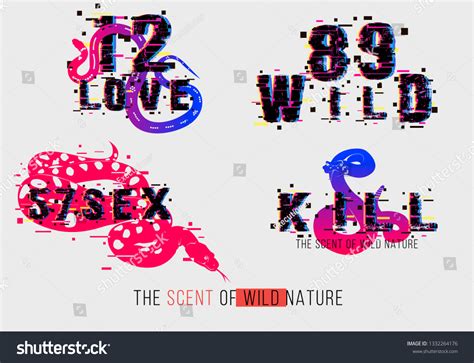 Sex Wild Love Kill Slogan Pink Stock Vector Royalty Free 1332264176