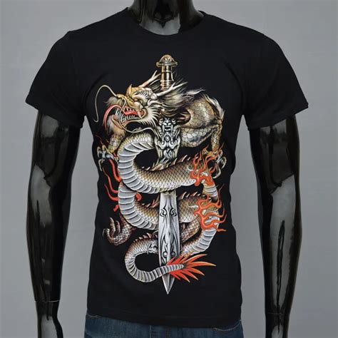 Dragon 3d Mens T Shirt Printed Short Sleeve Summer T Shirts Offbeat Style Man Fashion Tees Tops