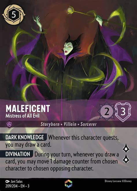 Maleficent Mistress Of All Evil Lorcana Card Lorcanagg