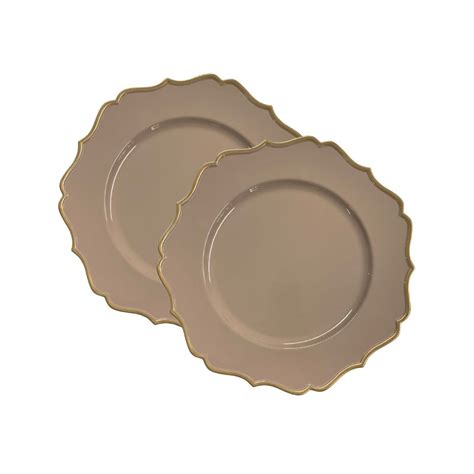 Kit 2 Sousplat Redondo Nude em Plástico 33cm Vencedor Shopee Brasil