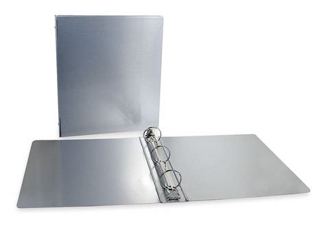 Saunders Silver 1 3 Ring Binder 8 12 X 11 Sheet Size Aluminum