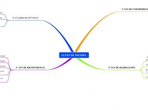 Leyes De Mendel Mapa Mental Amostra