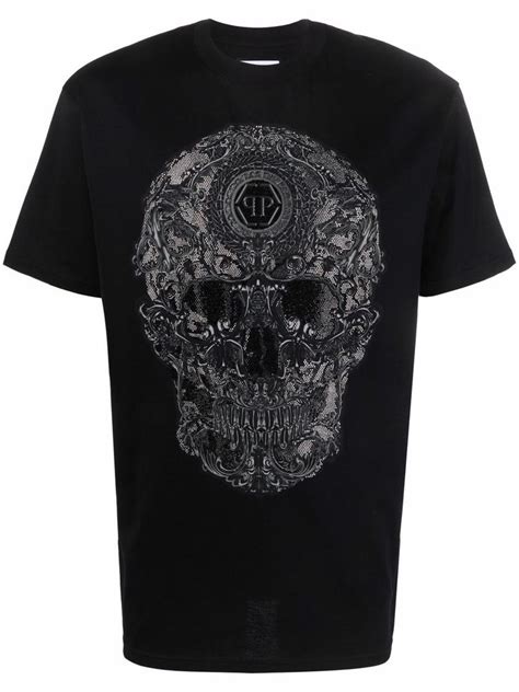 Philipp Plein Camiseta Estampa De Caveira Barroca Farfetch