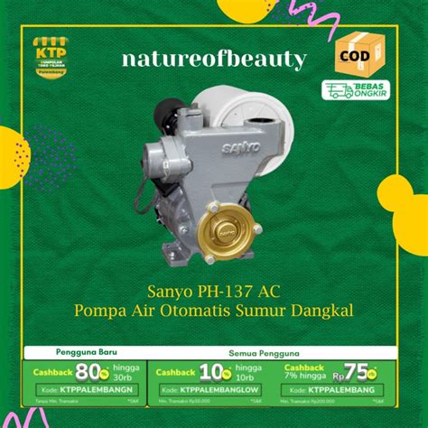 Jual Sanyo PH 137 AC Pompa Air Otomatis Sumur Dangkal Shopee Indonesia