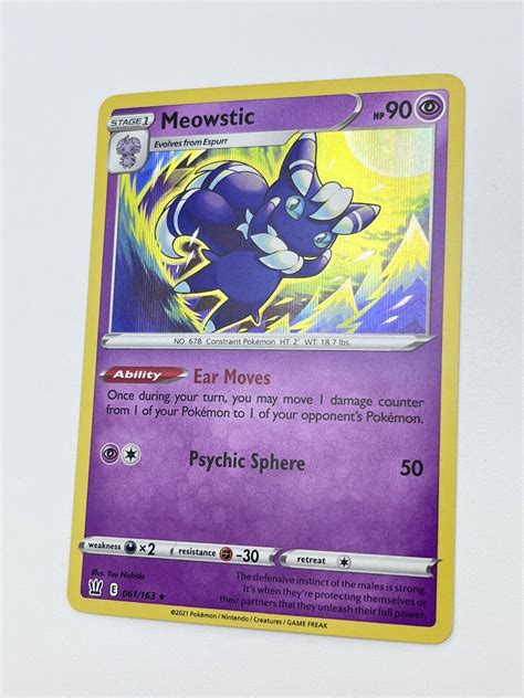 Pokémon TCG Meowstic Sword Shield Battle Styles 061 163 Holo Holo