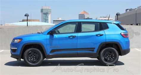 Jeep Compass Decals Course Stripes Vinyl Graphics Lower Body