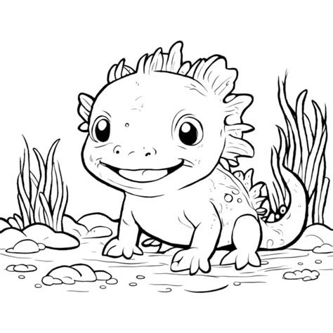 Download Cute Baby Lizard Coloring Page Coloring Pages Online