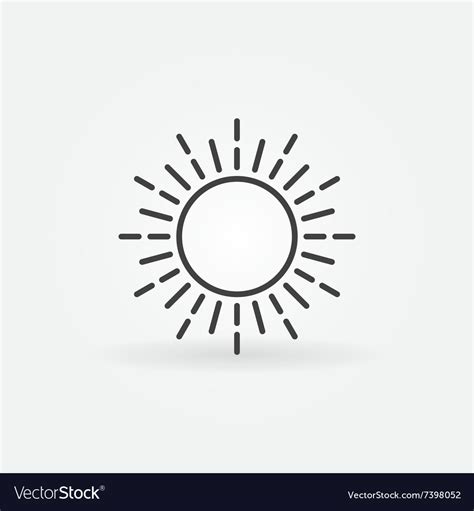 Linear sun logo Royalty Free Vector Image - VectorStock