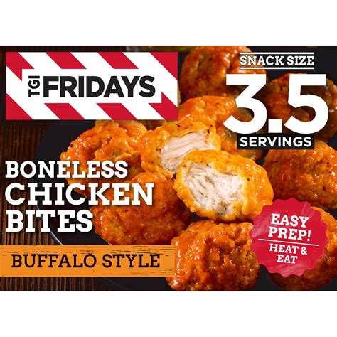 TGI Fridays Frozen Appetizers Buffalo Style Boneless Chicken Bites, 10