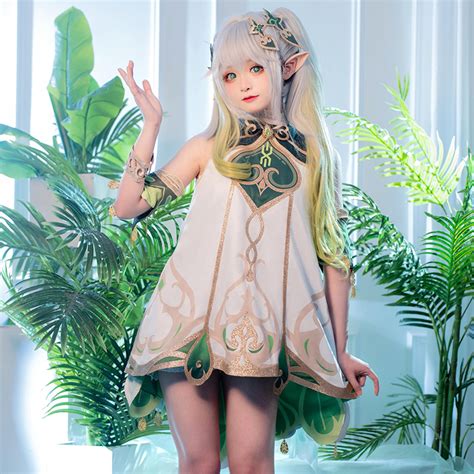 原神cos纳西妲cos服小吉祥须弥草神cosplay儿童萝莉游戏套装女虎窝淘