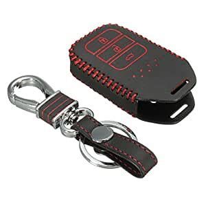 Machpro 3 Button Remote Smart Key Leather Case Cover For Honda Accord